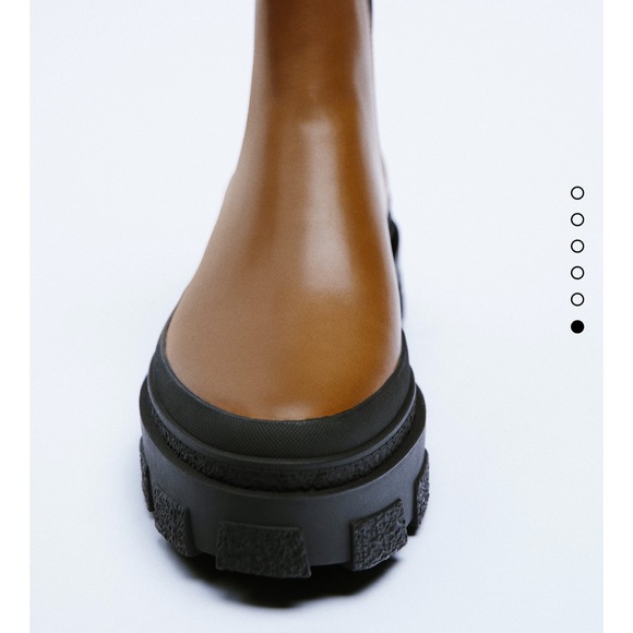 Zara low heeled textured lug ankle sole boots - Picture 3 of 7